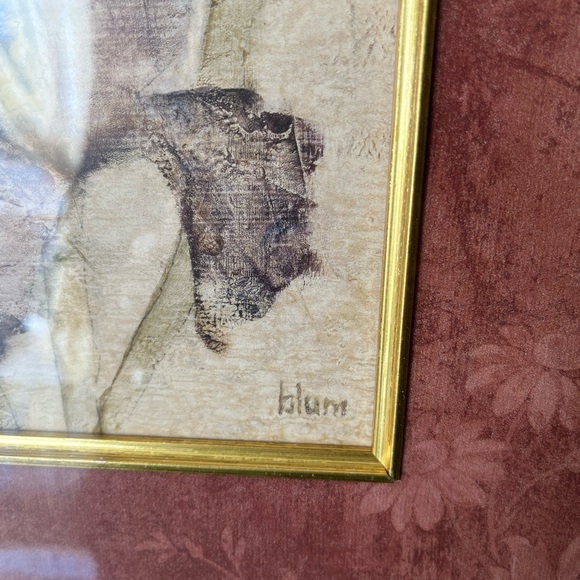 Home Decor Gold Ornate Frame 16 x 14 Center Pic 8x6 Of A Lily Hung Vertical - Picture 6 of 11